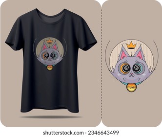 Summer T-shirt design, cat lover T-shirt design