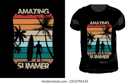 Summer T-shirt Design. Custom T-shirt Design.