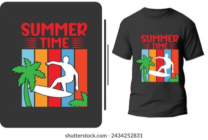 Summer t-shirt design and graphic vector