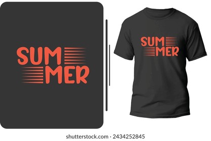 Summer t-shirt design and graphic vector