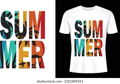 Summer T-shirt Design. High Quality eps file. Creative Design.