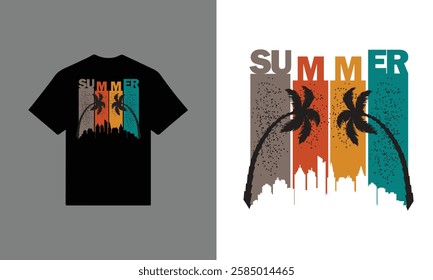 summer t-shirt design, logo design vector illustration. quotes for t shirt