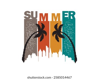 summer t-shirt design, logo design vector illustration. quotes for t shirt