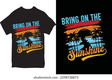 Summer T-shirt Design, Summer paradise, Surfing Paradise, Break The Waves, Sea Beach, California Beach, Santa Monica Beach, Enjoy Great Summer, T-shirt, Typography T-shirt Design