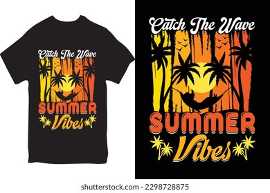 Summer T-shirt Design, Summer paradise, Surfing Paradise, Break The Waves, Sea Beach, California Beach, Santa Monica Beach, Enjoy Great Summer, T-shirt, Typography T-shirt Design