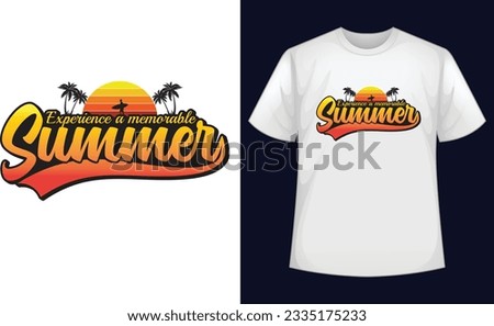 Summer t-shirt design with plam tree
