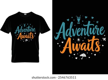 Summer T-shirt Design or Summer poster Design or Summer illustration