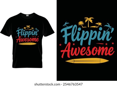 Summer T-shirt Design or Summer poster Design or Summer illustration