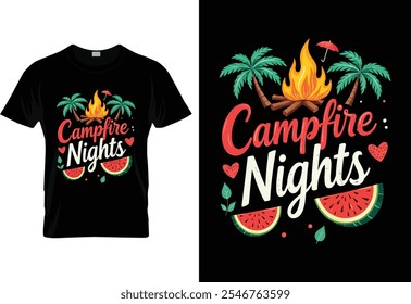 Summer T-shirt Design or Summer poster Design or Summer illustration