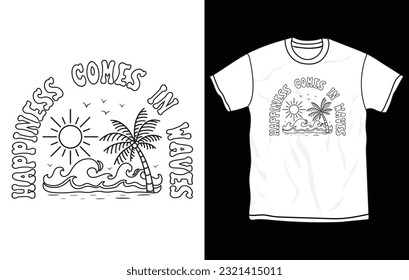 Summer T-shirt Design, quotes, paradise shirt, Typography tshirt vector Graphic, Fully editable and printable vector template.