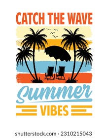 summer t-shirt design, summertime, illustration, design, holiday, 