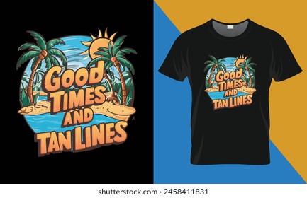 Summer T-shirt Design. Surfing Summer T-shirt Design.