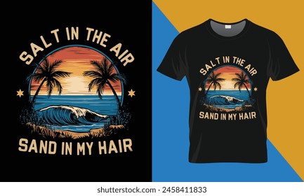 Summer T-shirt Design. Surfing Summer T-shirt Design.