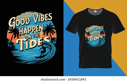 Summer T-shirt Design. Surfing Summer T-shirt Design.