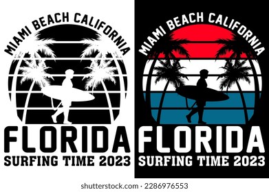 Summer tshirt design surfing tshirt design vintage tshirt design