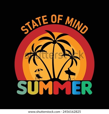 Summer t-shirt design template Paradise Beach summer time