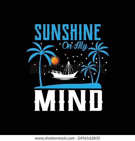 Summer t-shirt design template Paradise Beach summer time