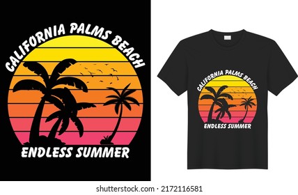 summer t-shirt design template for prints t shirt fashion clothing poster, tote bag, mug and merchandise

