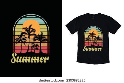 Summer t-shirt design, with tropical beach t-shirt design, Summer time hawaii beach t-shirt design,Vintage hawaii surfing label,
Hand painted watercolor summer lettering