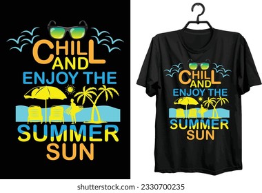 Summer T-shirt Design. Typography, Custom, Vector t-shirt design. Summer vacation t-shirt design. summer season t-shirt design.