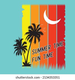 Summer T-shirt design Typography and vector Design
