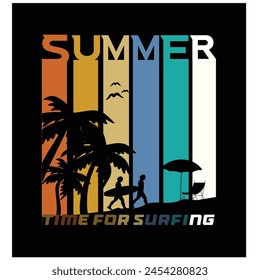 summer t-shirt design and vacation