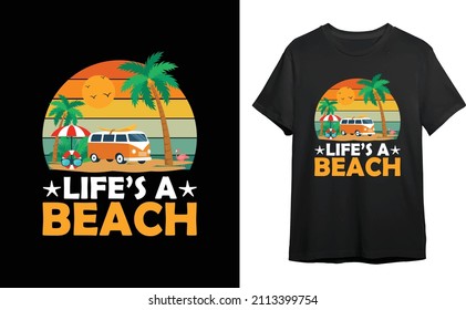 Summer T-Shirt Design Vacation T-Shirt Vektorgrafik