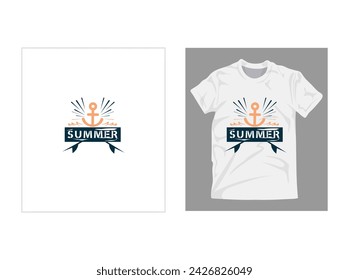 Sommer T-Shirt Design Vektor. Beeindruckende Illustration und beste Farbkombination.