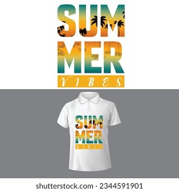 Summer T-Shirt Design Vector Art