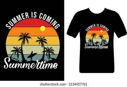 summer t-shirt design vector file 