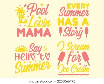 Summer t-shirt design vector file