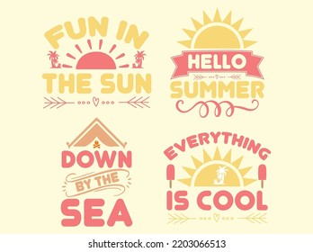 Summer t-shirt design vector file