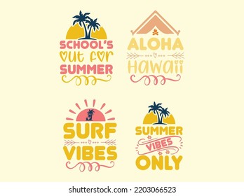 Summer t-shirt design vector file