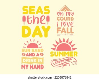 Summer t-shirt design vector file