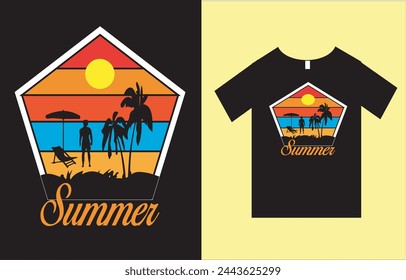Summer T-Shirt Design Vector File