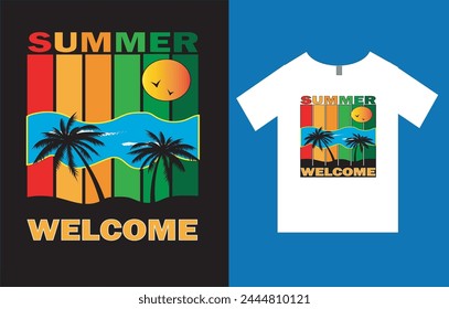 Summer T-Shirt Design Vector File