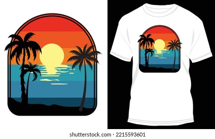 Summer T-shirt Design Vector Graphic