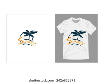 summer t-shirt design - Vector graphic, typographic vintage, label, badge, logo, icon, retro vintage, vibes, summer print-ready t-shirt design.