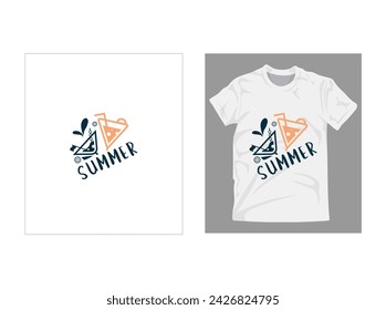 summer t-shirt design - Vector graphic, typographic vintage, label, badge, logo, icon, retro vintage, vibes, summer print-ready t-shirt design.