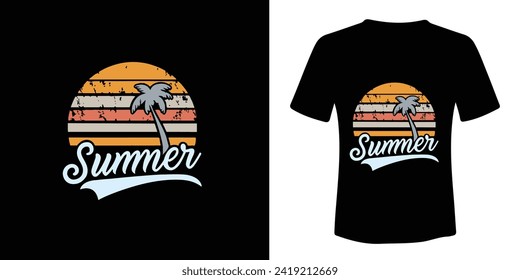 Summer T-Shirt Design vector Illustration