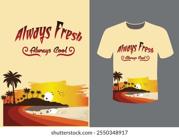 summer t-shirt design vector illustration