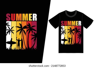 SUMMER T-shirt design. Summer t-shirt design vector. For t-shirt print and other uses.