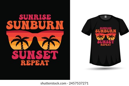 Summer tshirt design vector for sunset lover