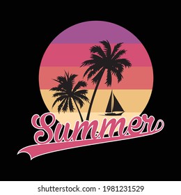 Diseño de camisetas de verano. vector, plantilla, tipografía, diseño de camisetas personalizadas.