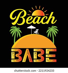 Summer t-shirt design vector template
