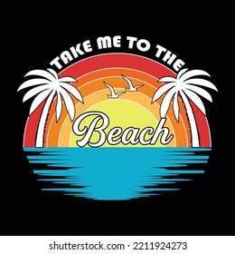 Summer t-shirt design vector template