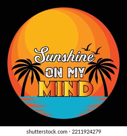 Summer t-shirt design vector template