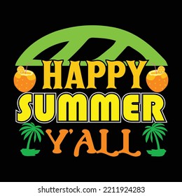 Summer t-shirt design vector template