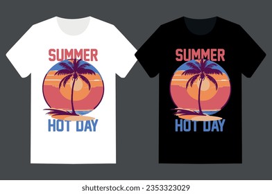 Summer T-Shirt Design, Vektorvorlage 