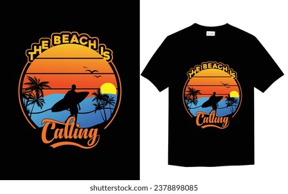 Summer t-shirt design vector template